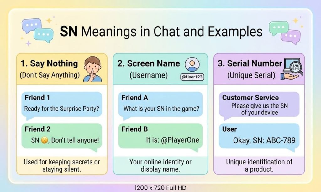SN Meaning in Chat Examples