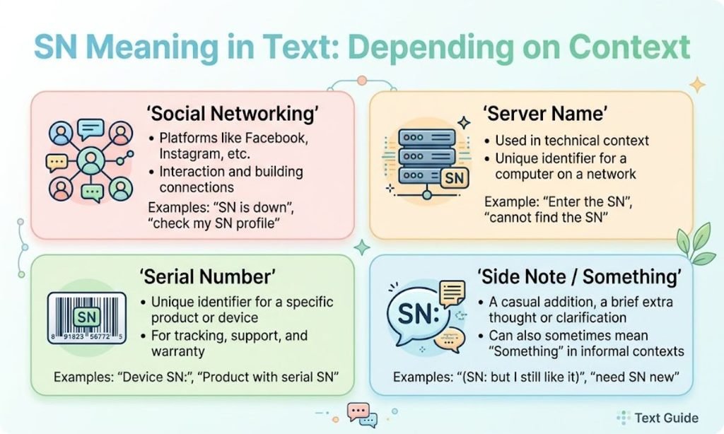 SN Meaning in Text Depending on Context