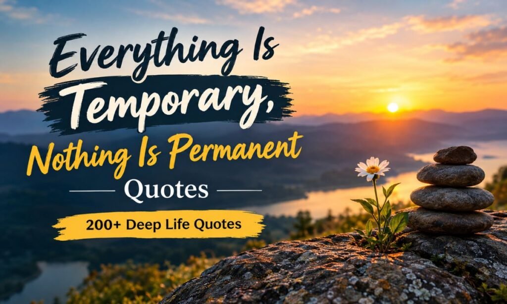 everything is temporary nothing is permanent quotes